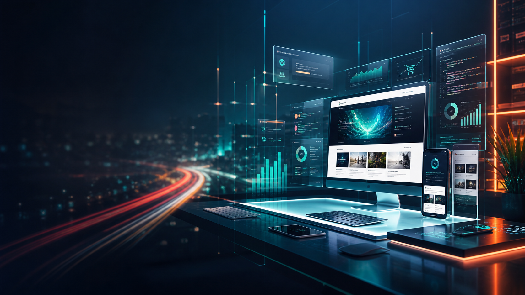 Web tasarım, web uygulaması ve SEO projeleri için modern dijital ajans çalışma ortamı